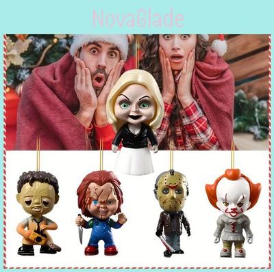 Decoración Plana Acrílica Colgante de Personaje de Película de Terror de Halloween para Fiestas de Coches