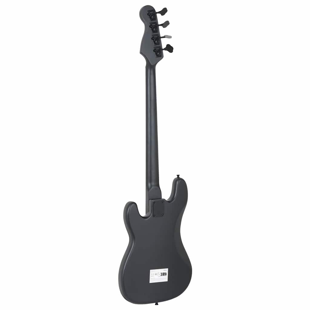 Vidaxl Bass Guitar For Beginners, With Bag, Black, 4/4, 46"