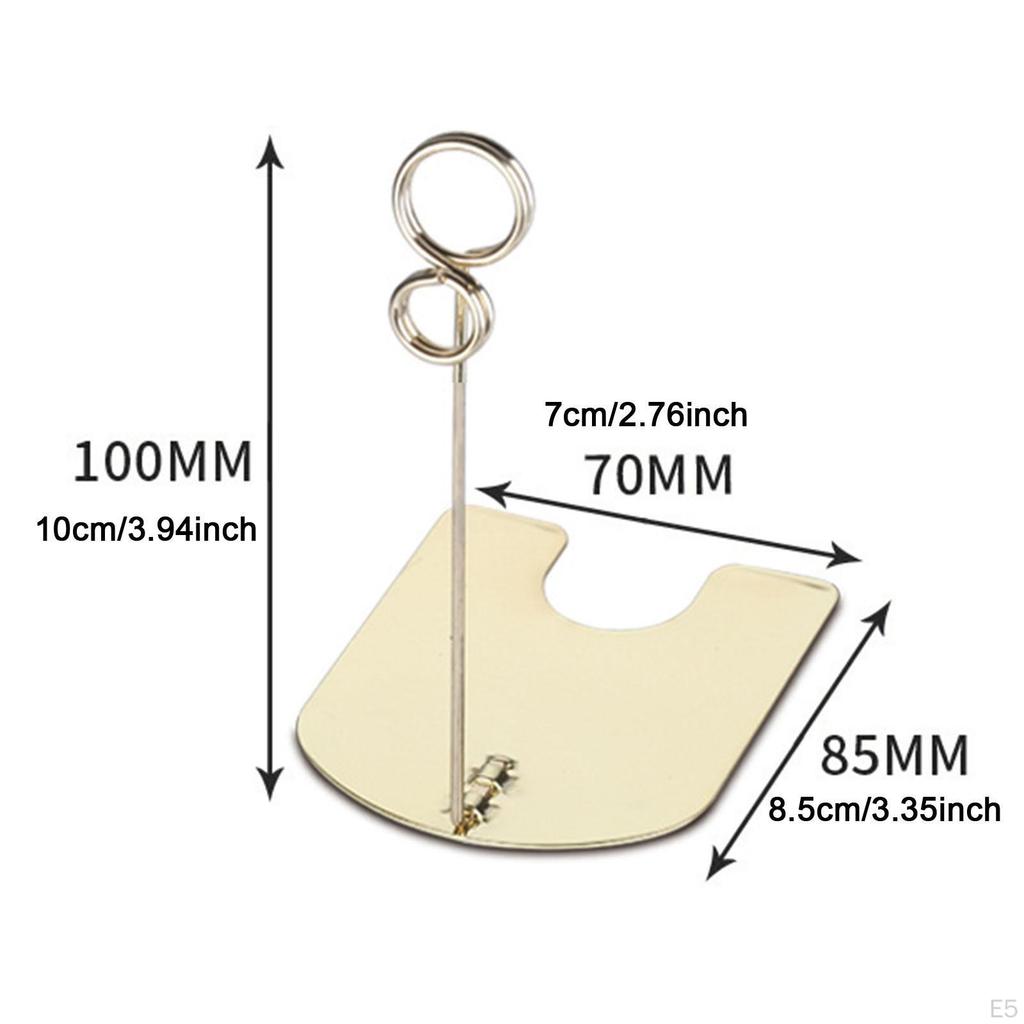 10 Stück Tischkartenhalter Tischnummernständer Warenzeichen-Schildklemmen Menüklemmen für