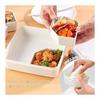 Inomata-k Lock Lunch Box (With Core) White Set of 2 Made in Japan Lunch Box Storage Container 9883