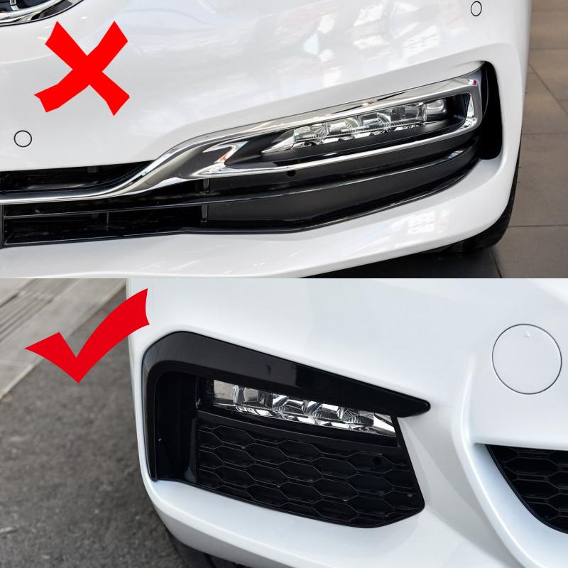 ABS Chrome For BMW 5 Series G30 530 liM 2017 2018 Exterior Front Fog Decoration Strips Cover Trim Car Accessories Sticker