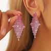 New Popular Jewelry Claw Chain Long Tassel Gradual Change Color Earrings Bride Stage Atmosphere Earrings