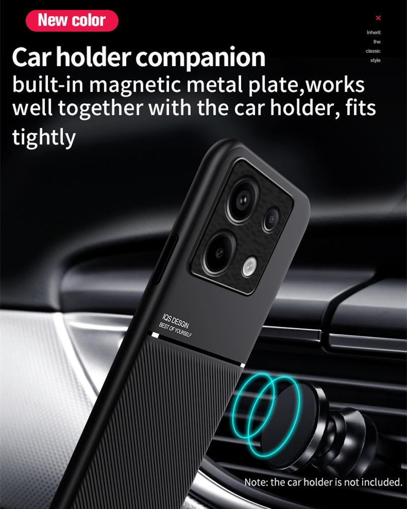 For Xiaomi Poco X6 5G Case Magnetic Car Holder Silicone Phone Case For Poxo Poko Little X6 X 6 PocoX6 5G Soft Leather Back Cover