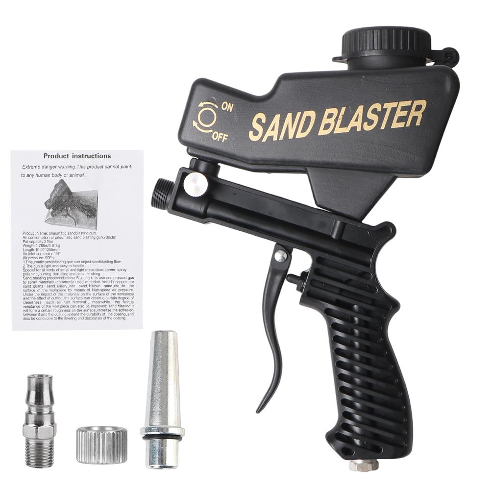 Pneumatisches Strahlpistolen-Set Pneumatisches Sandstrahlset Einstellbare Strahlmaschine Roststrahlgerät Schwerkraft-Sandstrahlpistole