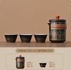 Outdoor Travel Tea Set Home One Pot Four Cups Portable Storage Bag Ceramic Quick Cup Brewing Teapot Tea Cups
