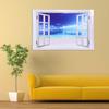 2 ks Modrá Mořská voda a Vzor okna Unikátní Samolepka na zeď Obtisk Dekorace pro Domácnost Dveře Okno