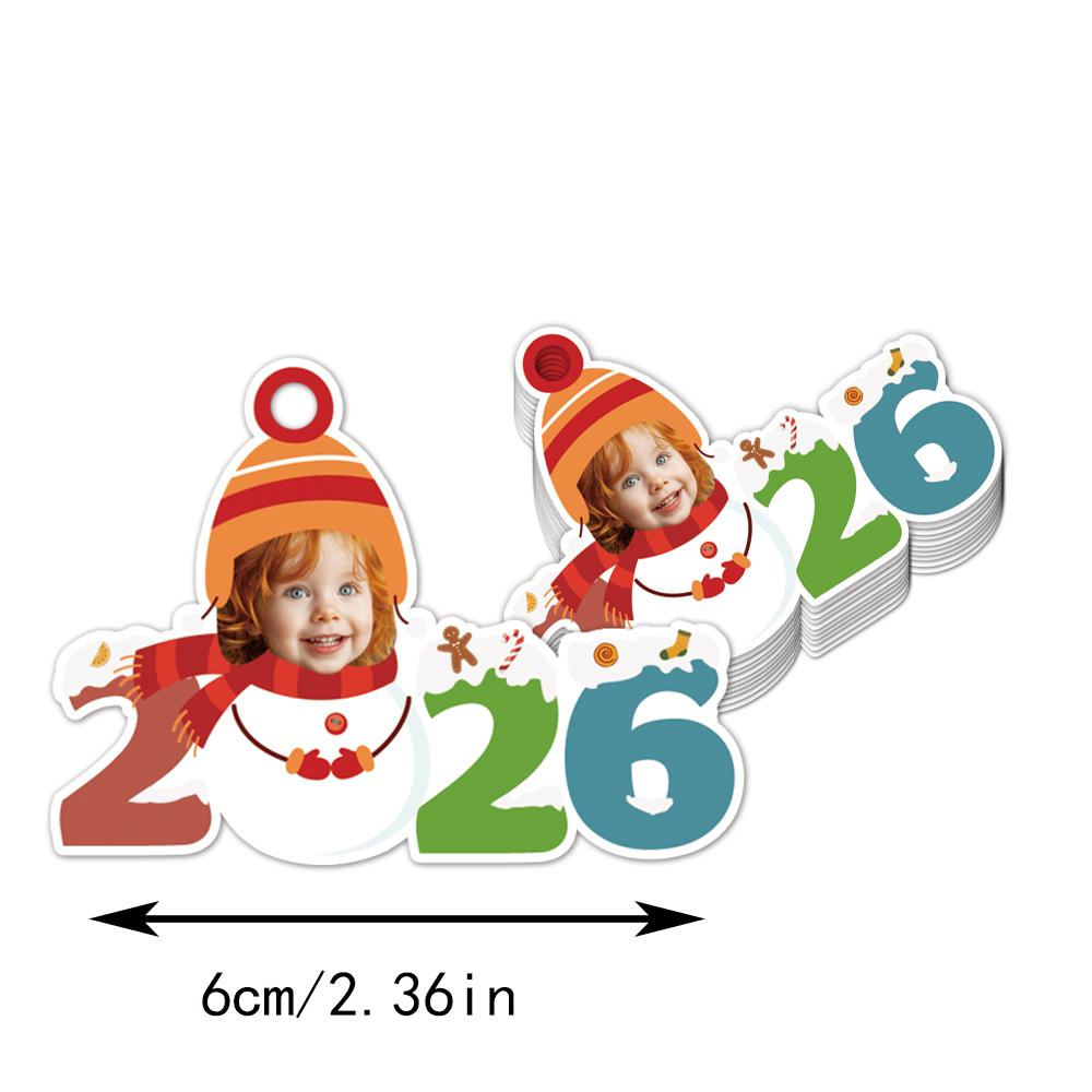 

45pcs personalized photos for Christmas 2026 gift labels, d snowman deer horn design, Christmas party decoration labels 45pcs