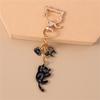 Creative Cats Bag Accessory Animal Print Keychain Metal Keychain Bags Pendant Backpack Decors For Women and Girls