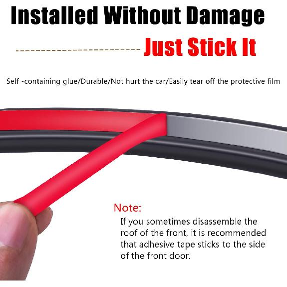 Hard Top Roof Rubber Seal, Freedom Panel Seal Kit For 2007-2025 Jeep Wrangler JK JKU JL JLU & Gladiator JT, Waterproof Dustproof, Noise Reduction,