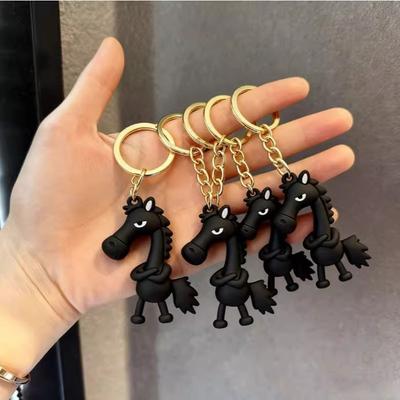 Pferdejahr Schlüsselanhänger Anhänger Neujahrs-Schlüsselanhänger Geschenke Weihnachtsgeschenke Lustiger Pferde-Rucksackanhänger Partygeschenke Navidad Schmuck