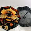 1pc Bee Flowers Automatic Folding Umbrella, Heavy Duty 8 Rib Iron Frame,  Suitable for Travel, Daily Use, Birthday, Decor Gift M0104067