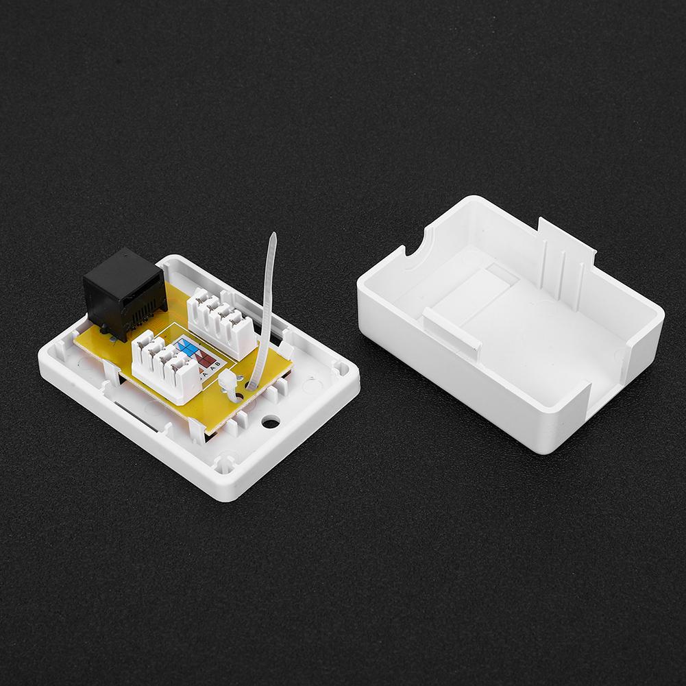 2pcs RJ458P8C CAT6 Single Port Networks Wiring Surface Mounted Desktop Information Junction Box