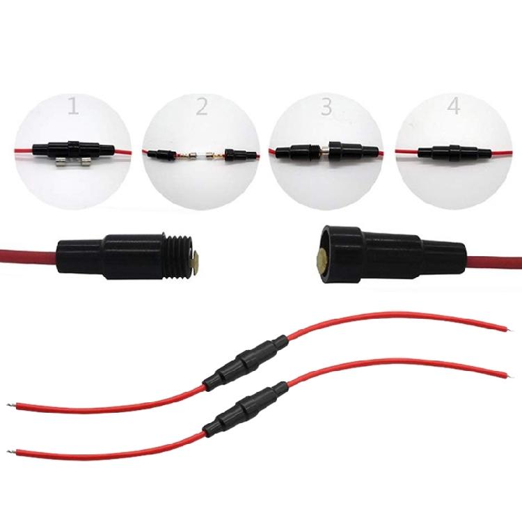 Pack of 10 Practical Inlines Fuses Holders 5x20mm Portable for Efficient Wiring In Home and Industrial Equipment
