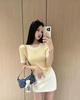 Trendy Knit Striped Color-Block Round Neck Short Sleeve Casual Age-Reducing Versatile Top