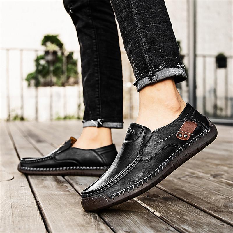 Fashion 2025 Business Leather Shoes Moccasin Shoes Breathable Men's Casual Loafers Comfortable Shoes for Men Summer Men's Sneakers