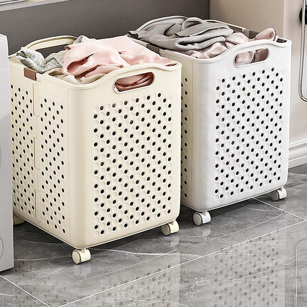 Multipurpose Portable Laundry Hamper with 4 Wheels Folding Clothes Storage Solution for Efficient Home Organization