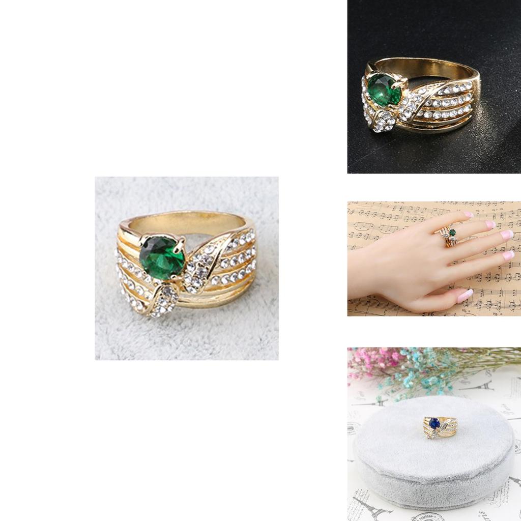Stunning Fashionable Crystal Ring In [insert Color] For Elegant Lady's Party Jewelry