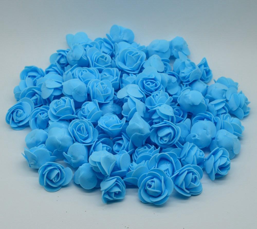 50/100/200 Pieces Teddy Bear of Roses 3cm Foam Wedding Decorative Christmas Decor for Home Diy Gifts Box Artificial Flowers