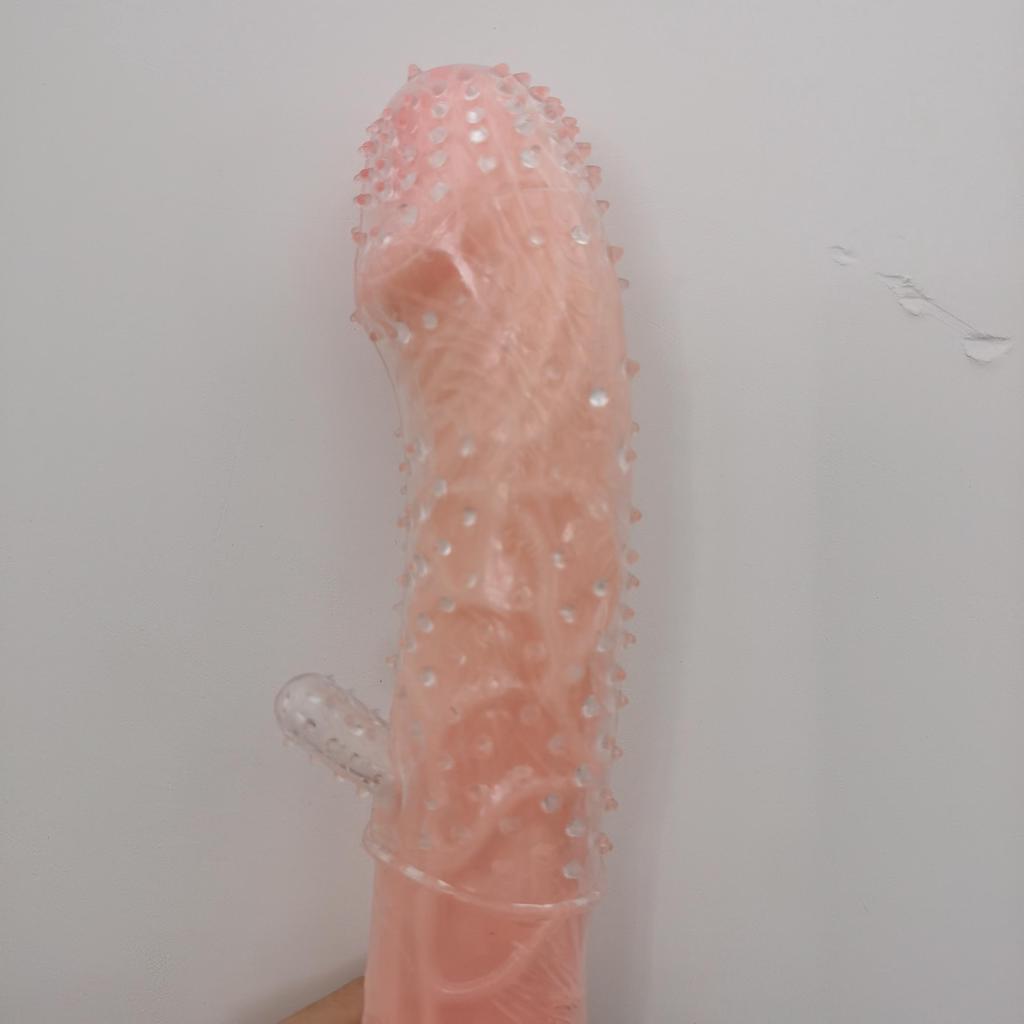 4 Styles Wolf Tooth Crystal Penis Lengthening Time-lapse Exercise Sex Products Couple Toys Large Particles G-spot Stimulation Male Condom Soft Fit