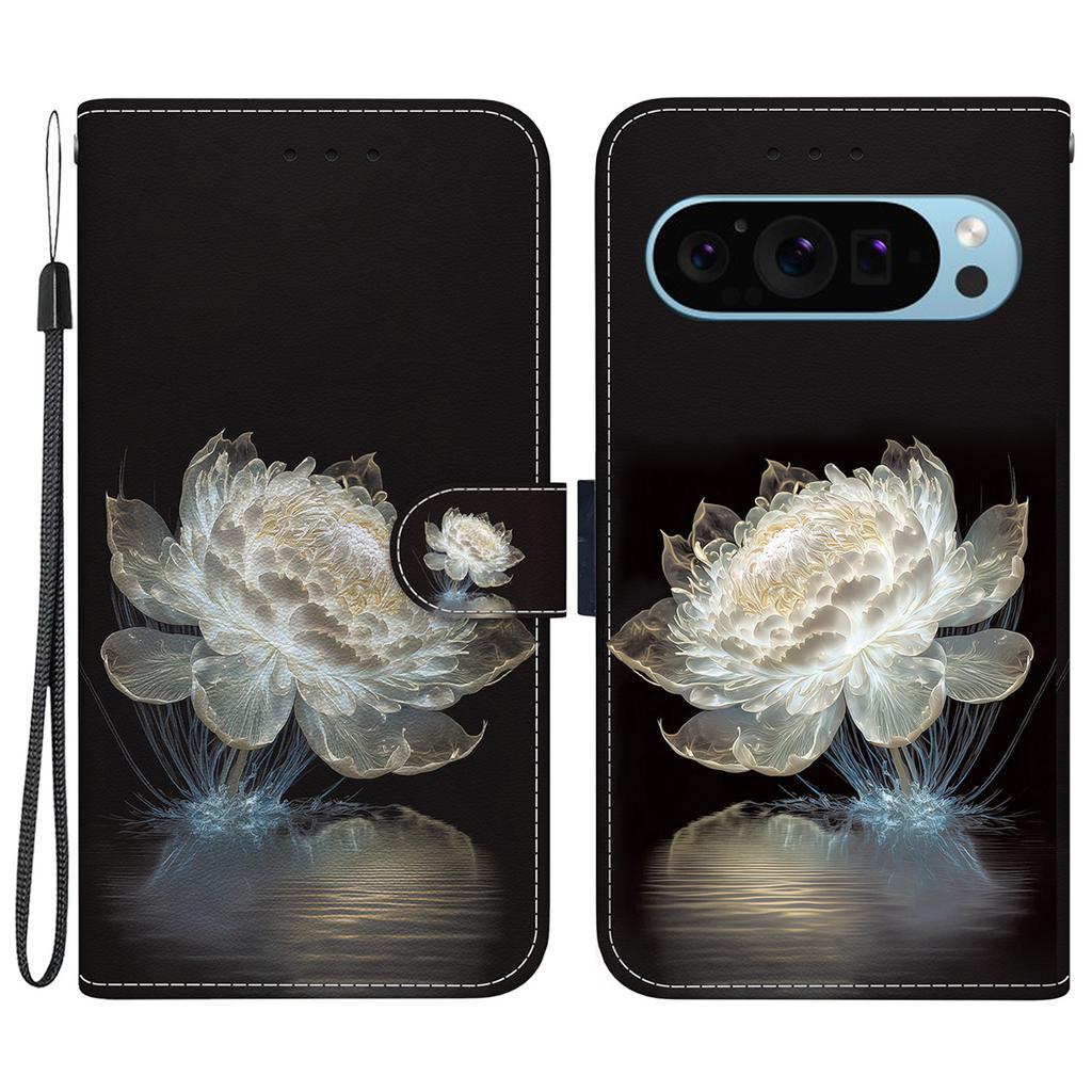 Stand Case for Google Pixel 9/Pixel 9 Pro Pattern Printing PU Leather + TPU Phone Cover