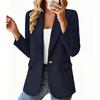 Damen Schlank Geschnitten Einfarbiger Revers-Ein-Knopf-Blazer 2026 Büro-Chic Lässige Jacke
