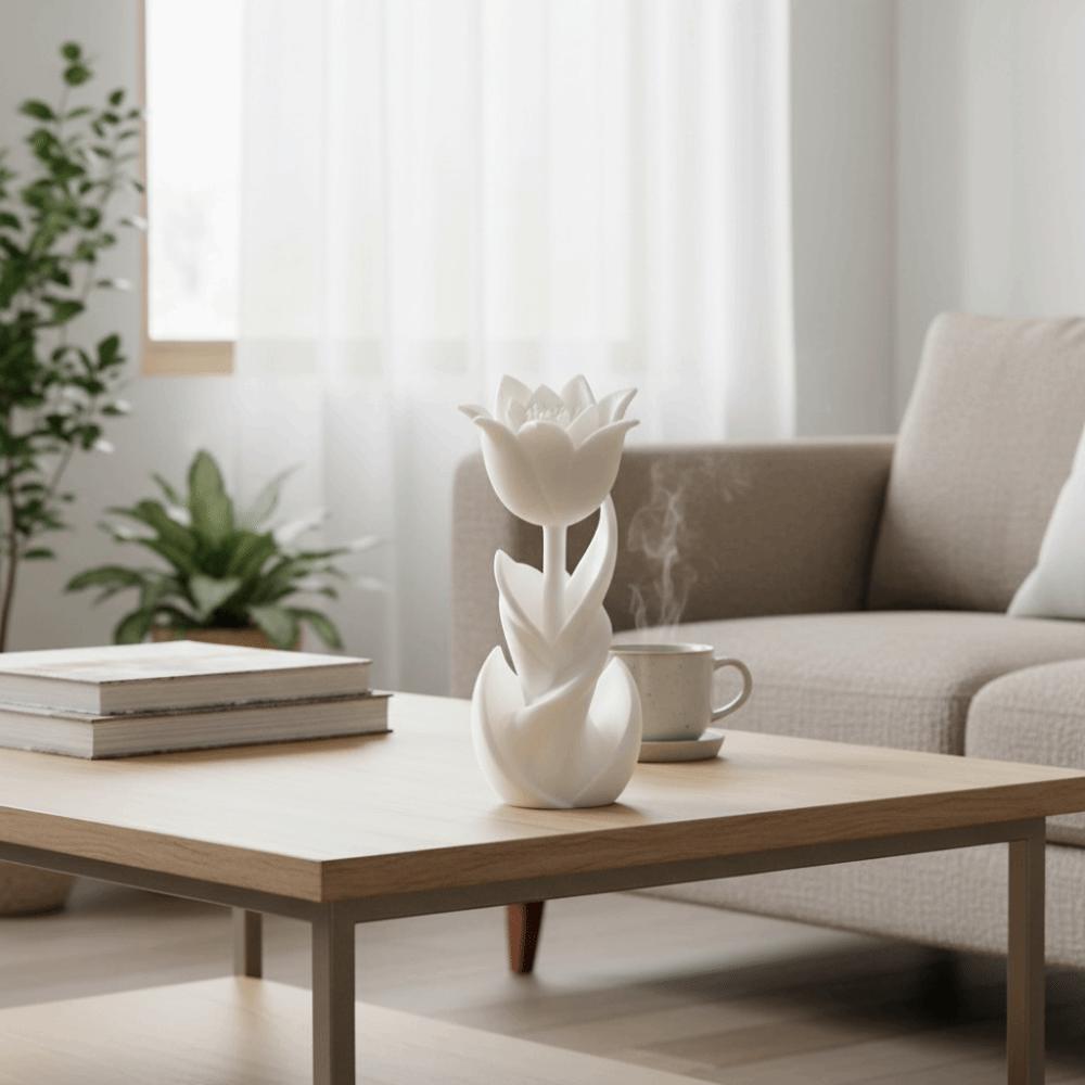 3D Printed Spiral Tulip Statue Desk Decor Miniature Decoration Tulip Ornament Bookshelves Racks