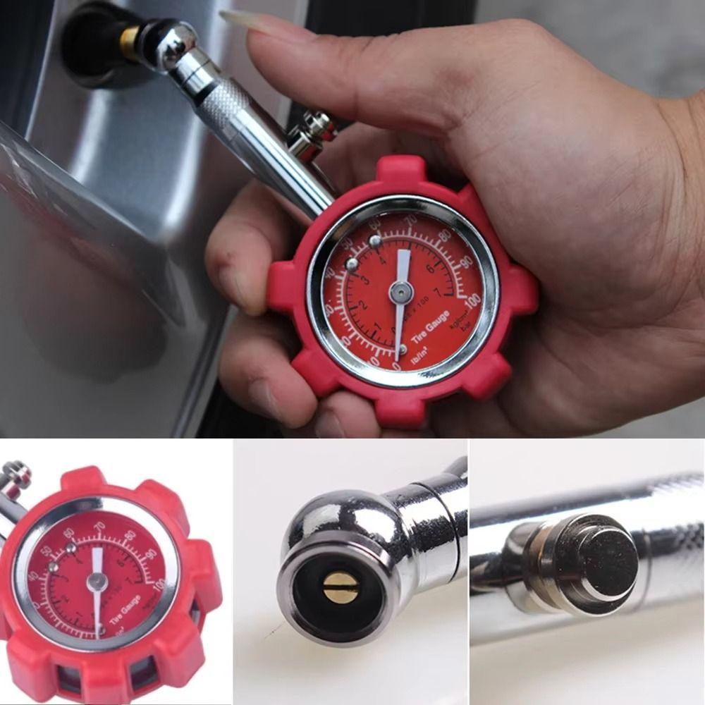 0~100 PSI Tire Pressure Gauge Reset Function Tire Pressure Monitoring Tool  Vehicle Maintenance