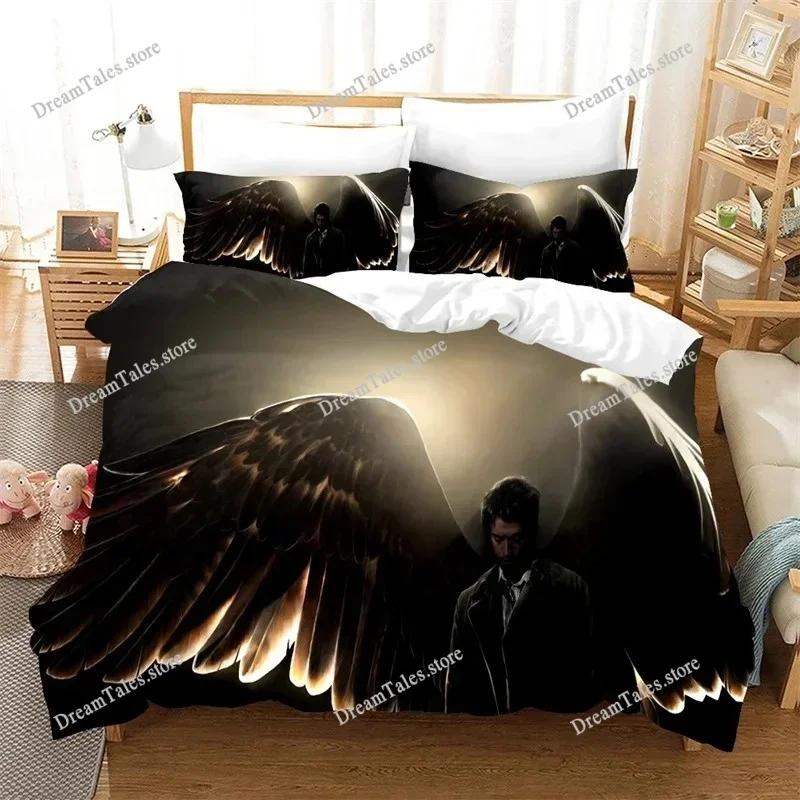Supernatural Bedding Set Single Twin Full Queen King Size Bed Set Adult Kid Bedroom Duvet Cover Sets 3D Print Bed Sheet Set741