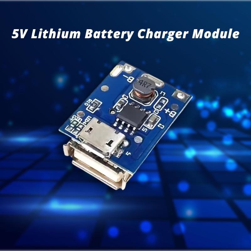 5Pieces 5VBoost Steps Up Power Supply Module Converters Module for Lithiums Battery Charging with USB Micros Port