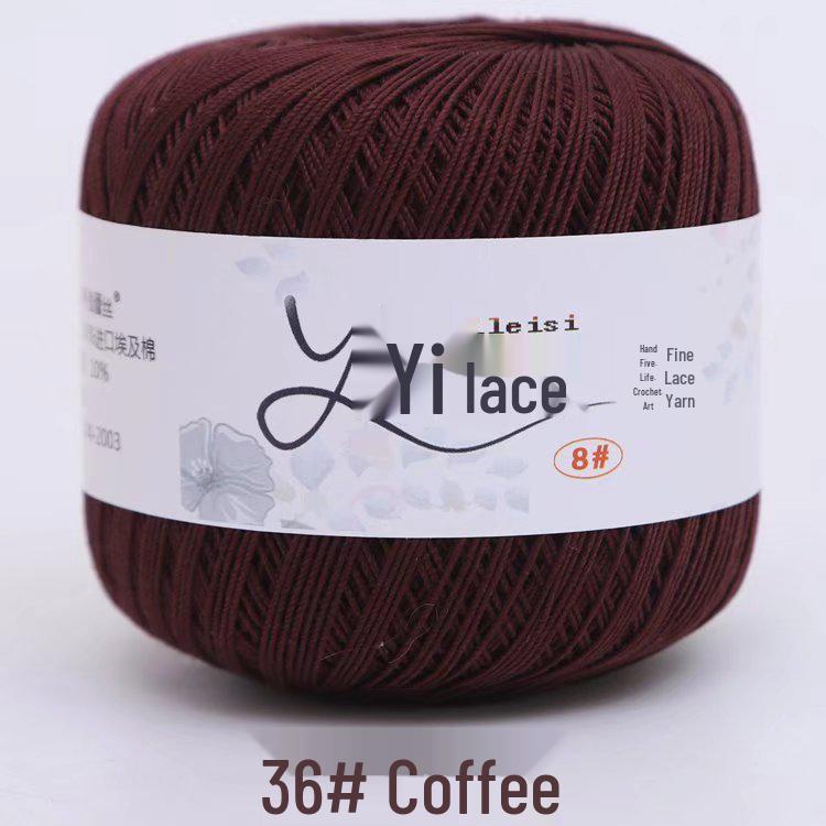 8# 100% Cotton Lace Yarn - 50g Ball, 400m, Strong Twist Crochet Thread for Hand-knitting, Flowers, Hats, and Cardigans - Free Shipping.