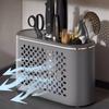 Kitchen Accessories Tool Rest Multifunction Storage Organizer Rack Condiment Box Removable Drain Tray Hollow Back Ventilation