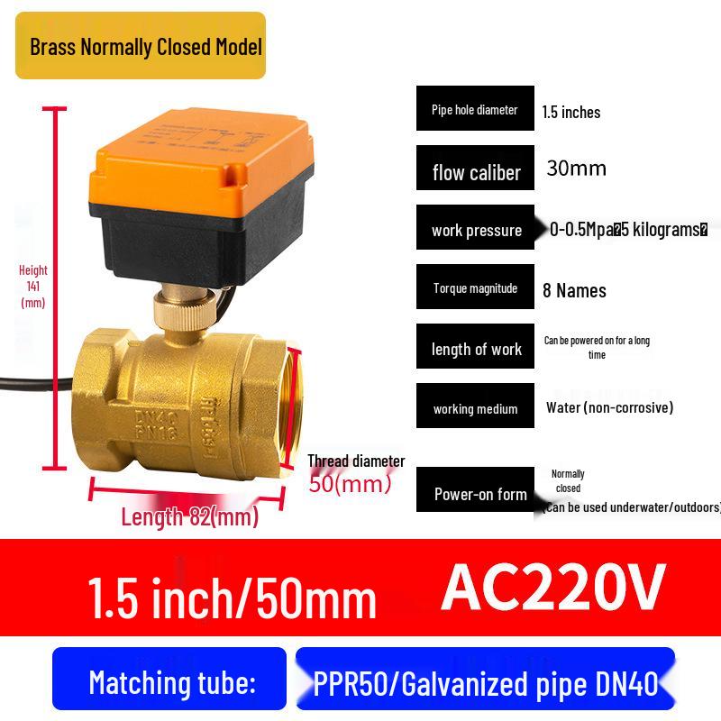 Mini Electric Ball Valve: Two-Way Threaded, Underwater & Waterproof, 220V/24V/12V