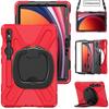 For Samsung Tab S10 FE 10.9 S7 S8 Plus S9 Ultra SM-X920 X820 X520 Heavy Duty Rugged Tablet Case Pull Ring Stand Shockproof Funda