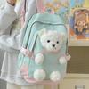Cute Bear Schoolbag Women's New Fashion Girl High-value Junior High School Student Backpack Student Doll Backpack