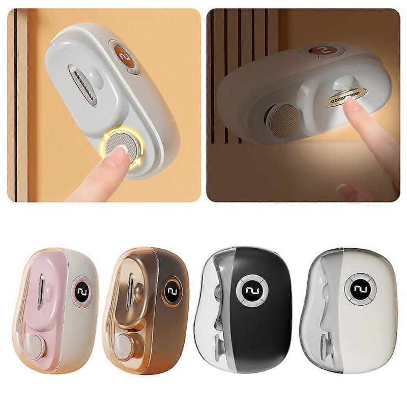 Smart automatic fingernail grinder with LED light for elders Anti-pinch design ensures safe trimming for infants, children, adults, and seniors