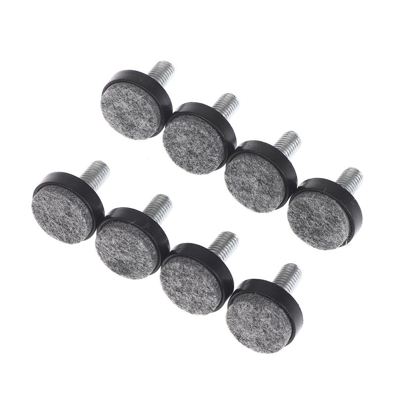 4/8 Peças Feltro Ajustável Redondo Parafusos de Perna de Móvel Antiderrapante M6 M8 Mesa Cadeira Armário Pés de Equilíbrio Almofadas