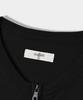 Yujen Minimal Round Neck Two-Way Knit Zip-Up_Black
