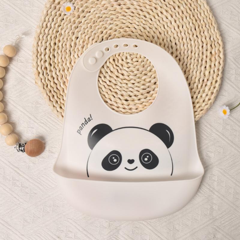 Hot Soft Silicone Baby Feeding Bibs Waterproof Antibacterial Toddler Kids Large Pocket Bibs Baby Accessories