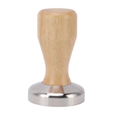 Tamper de Café Base de Acero Inoxidable 304 Martillo Prensa para Café Molido en Grano con Mango de Madera para el Hogar