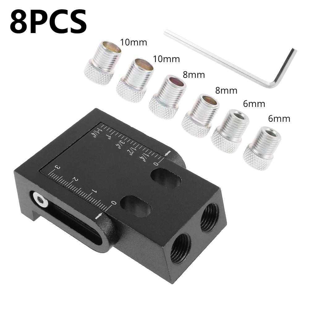 

Pocket Hole Jig Kit 15-Degree Angle Drill Guide Woodworking Drill Angle Guide Hole Puncher Locator Jig Oblique Hole Holder Kit