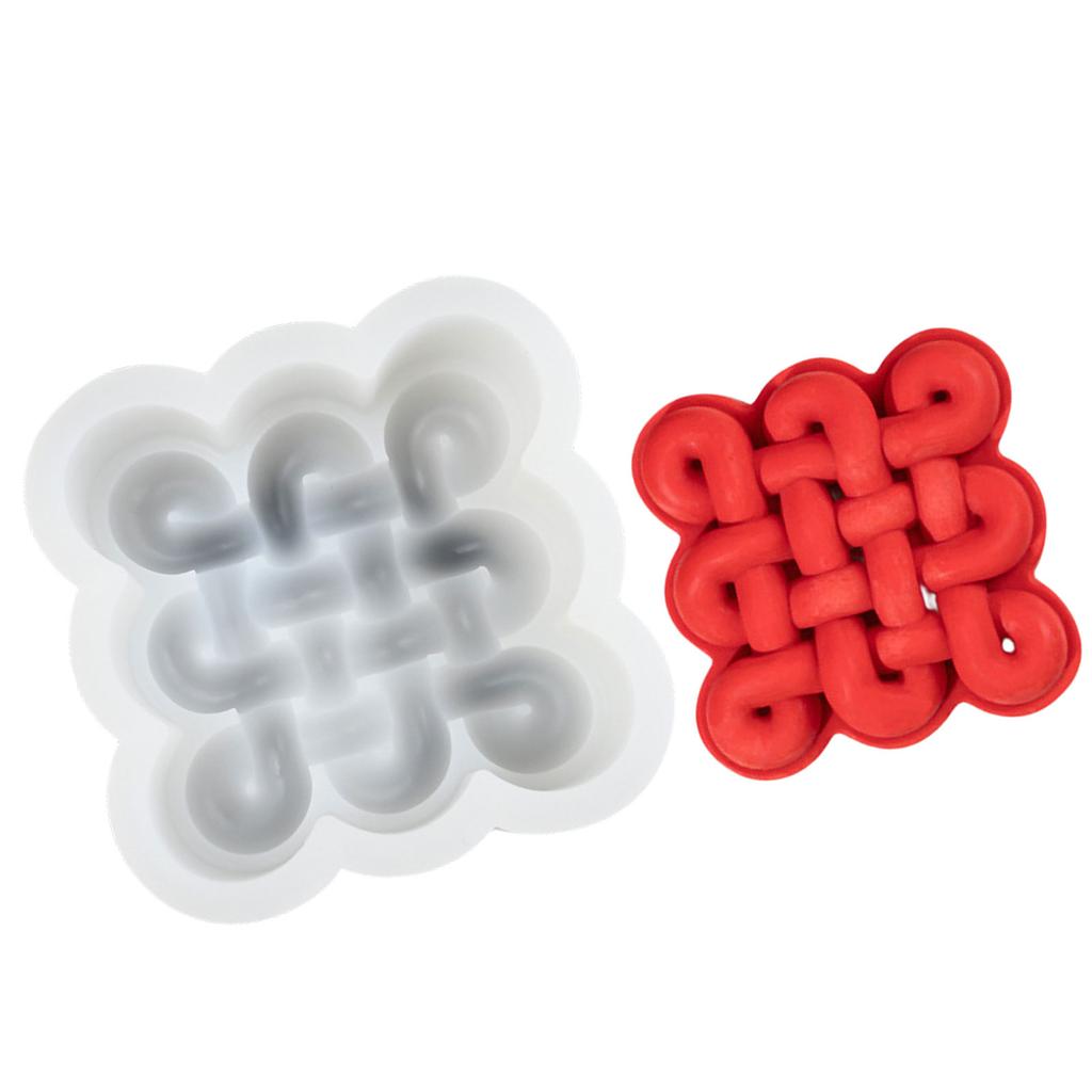 Silikonové formy ve tvaru čínského uzlu Fondánové pěny Formy na dorty Cukrářské formy na čokoládu Nástroj na pečení a zdobení Nepřilnavý