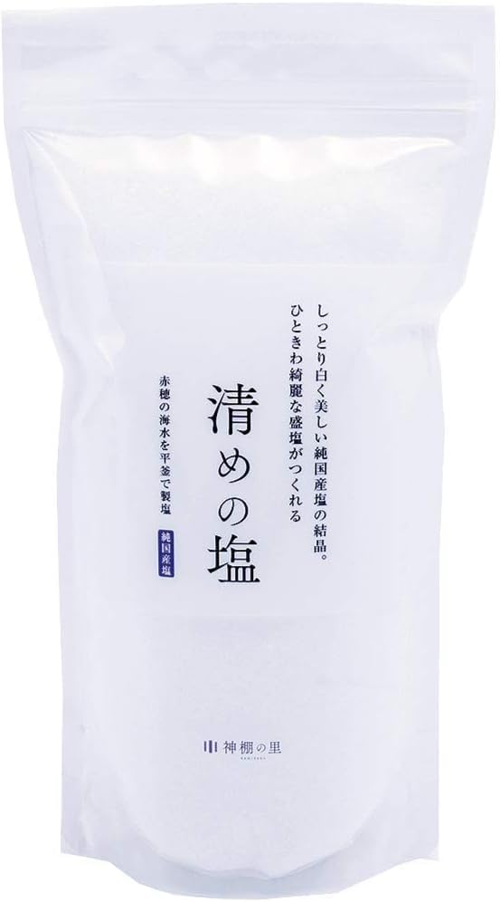 Kamidana No Sato's Easy-to-Mori Salt Set: Includes Everything You Need: 500g of Purifying Salt, a Hardener, and Two Octagonal Plates. Purifying, Good
