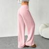 Women Summer Loose Fit Casual Wide Leg Pants Elastic Waistband Drawstring Lounge Trousers Lightweight Breathable Fabric