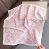 68Cm Pink Floral Printed Scarf Women'S Spring And Summer New Imitation Silk Scarf High-End Fashion Versatile Headscarf Shawl