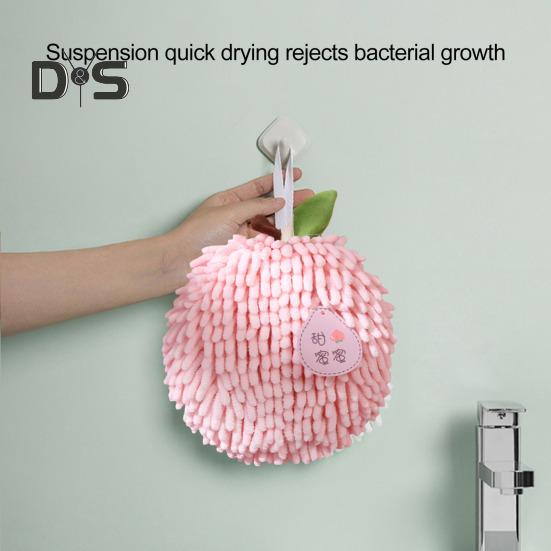 Chenille-Handtuch mit Aufhängeschlaufe, stark wasserabsorbierend, weiche, superfeine Fasern, verdickter Lappen, schmutzabweisend, wiederverwendbar, für die Reinigung von Küche und Bad