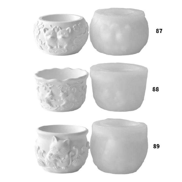 Multifunktionale Silikon-Handgefertigte Form Haustier-Tier-Muster Blumentopf-Formen Geeignet für Harz-Schmuck-Pflanzgefäße Projekte