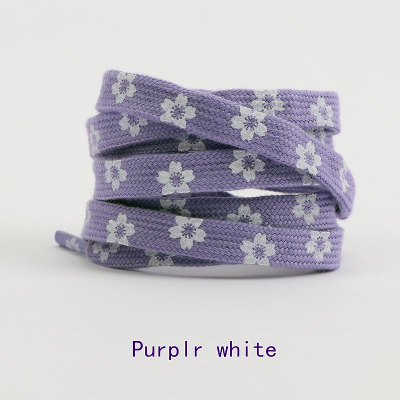 Fashion Style Cherry Blossom Pink AF1 Shoelace High-Cut Low-Cut Original Female Flower Lace Decorative Buckle Female Shoelace