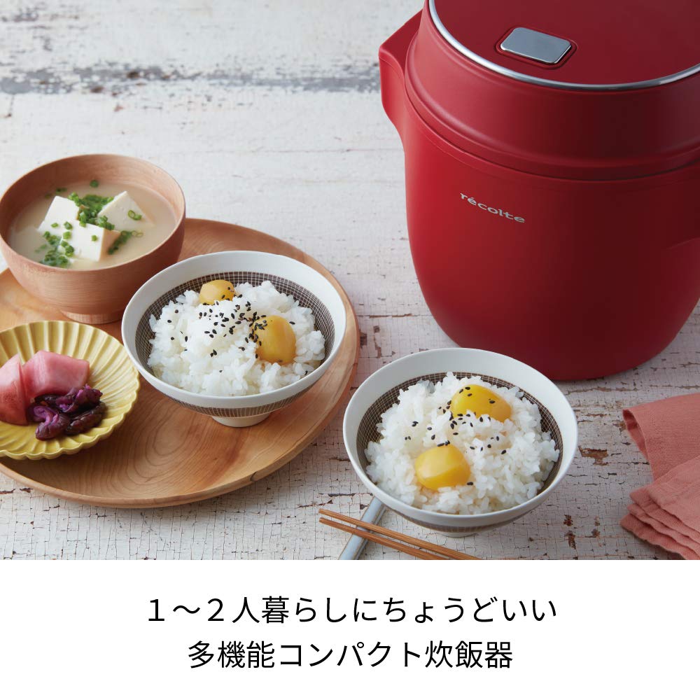 Recolte Compact Rice Cooker RCR-1 Compact Rice Cooker, Red