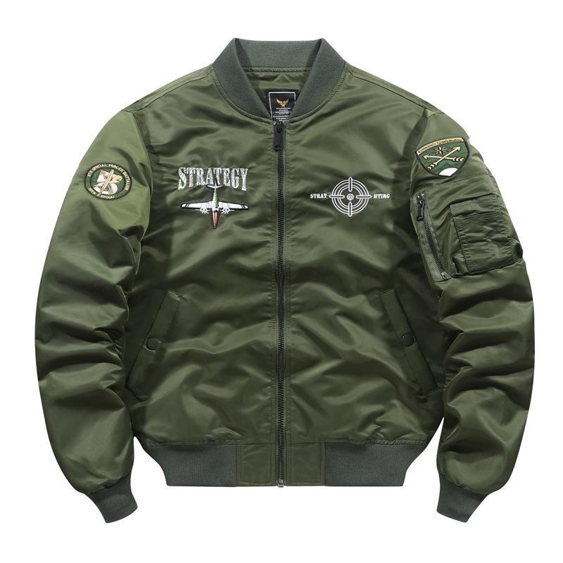 Men's MA1 Air Force Flight Jacket: Spring/Autumn Baseball Collar Workwear Coat