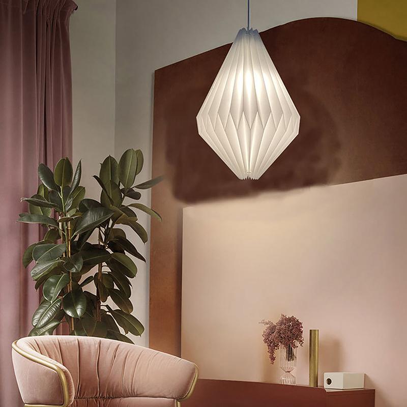Creative Paper Lantern Shade Nordic Style Folding Pendant Light Art Shade Decorative Light Cover For Living Room Decor